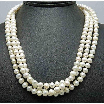 Extra Long Pearl Necklace
