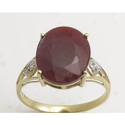10ct Gold Ruby Ring