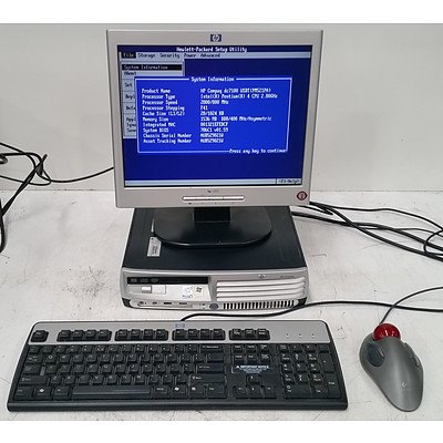 HP Compaq dc7100 USDT Pentium 4 (520) 2.80GHz Computer w/ 15" LCD Monitor
