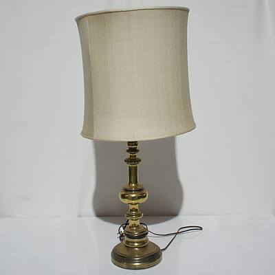 Large Brass Base Table Lamp