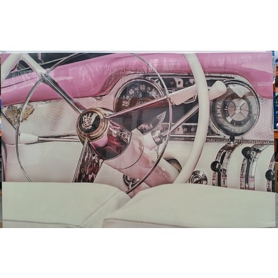 Stretched Canvas Print of Cadillac Dashboard