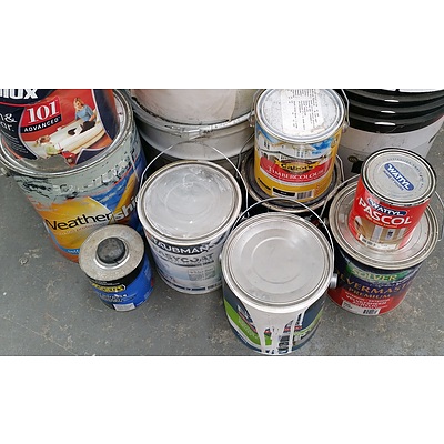 Selection of Partial Tins of Paint - Lot of 19