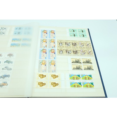 Stamp Album with Corner Blocks of Four, Gutter Strips, Mini Sheets, Booklets etc of Unused Stamps.
