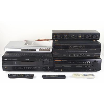Neotech NSC662 6 Way Stereo Speaker Selector, Marantz SR45 Stereo Receiver Amplifier, Yamaha RX V430 AV Receiver and More