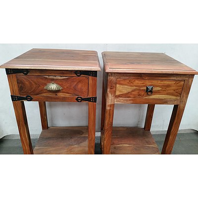 Indian Sheesham Tables - Lot of Two