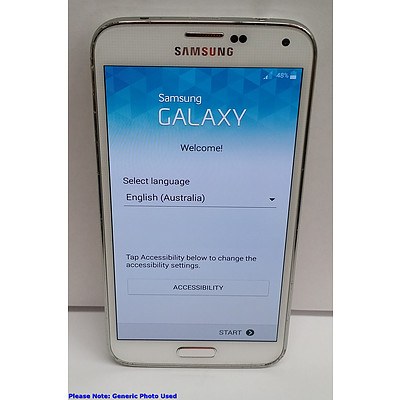 Samsung Galaxy S5 (SM-G900I) 4G White Touchscreen Mobile Phone
