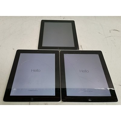 Apple (A1430) 9.7-Inch GSM 16GB iPad 3rd Gen - Lot of Three