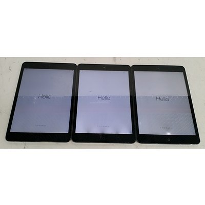 Apple (A1455) 7.9-Inch GSM 16GB iPad Mini - Lot of Three