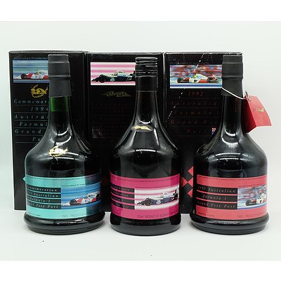 11 Bottles of Australian Grand Prix Port (Editions 1985 to 1995)