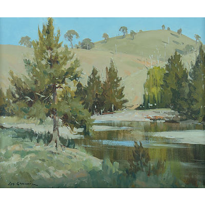 GRAHAM, Les (b.1942), 'A Bend in the Turon' Oil on Canvas on Board
