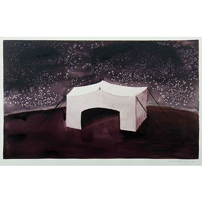 WHITE, Clarissa Jane, Tent at Night, 2001 Watercolour & Gouache