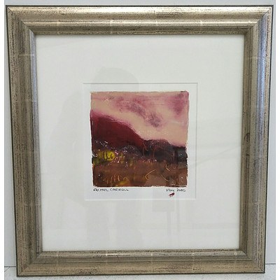 CARROLL, Rachel (b.1975) (2) 'George Street,' acrylic (32x29cm); & 'Red Haze, the Highlands,' May 2000, monotype (15x15cm) 