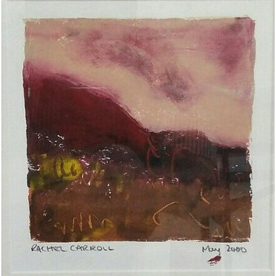 CARROLL, Rachel (b.1975) (2) 'George Street,' acrylic (32x29cm); & 'Red Haze, the Highlands,' May 2000, monotype (15x15cm) 