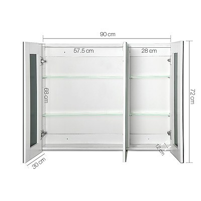 900 x 720mm Bathroom Vanity Mirror With Cabinet - New Open