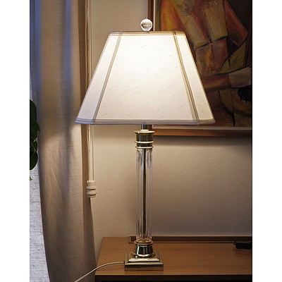 Brass Mounted Classical Column Table Lamp