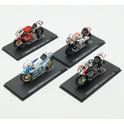 Four Model Motorcycles, Ducati 996R, Yamaha TZ250L, Aprilia RS3 and Ducati 996