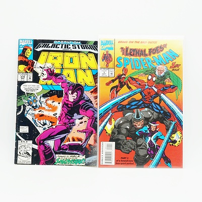 Four Vintage Comics, Including Superman, Iron Man, Avengers and Spiderman 