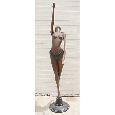 Gymnastics Lady Bronze Statue
