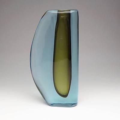 Momento Vase Designed by Antonio Da Ros for Cenedese Italy Circa 1960s