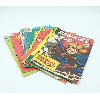 Group of Vintage Walt Disney Comics and a Rawhide Kid Comic