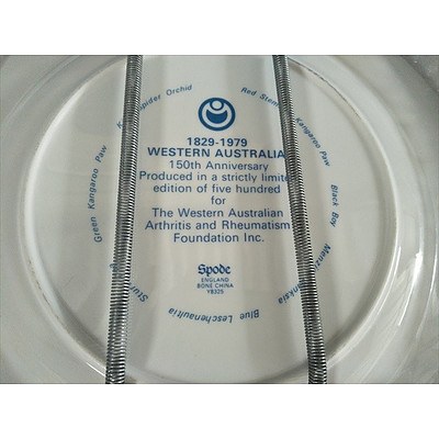 Spode bone china plate "Commemorating 150th Anniversary of Western Australia"