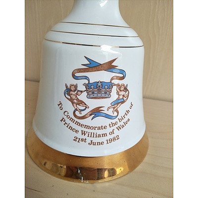 Bell's Whisky Commemorative decanter - Birth of Prince William of Wales (sealed, never opened)