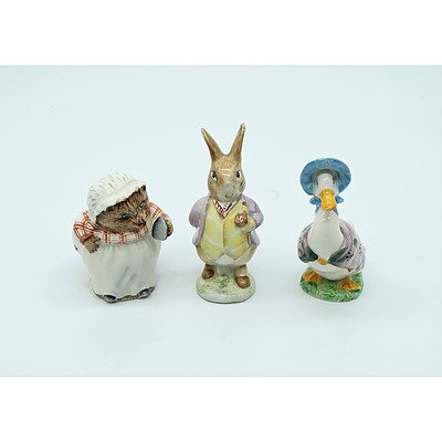 Three Beatrix Potters Beswick Pottery Figures