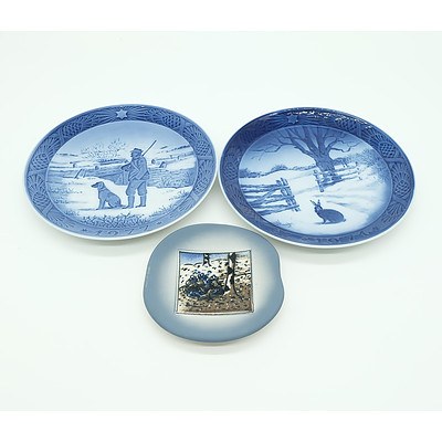 Arabia Finland Helja Liukko-Sundstorm Plate and Two Royal Copenhagen Plates