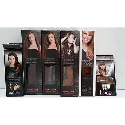 Human And Syntheric Hair Extensions - Lot of 11 - Brand New - RRP $1570.00