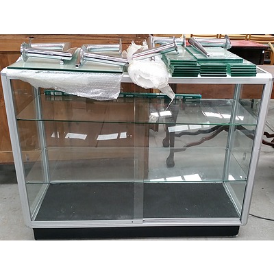 Mobile Glass Display Cabinet and Wall Mount Glass Shelving