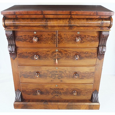Substantial Victorian Mahogany Chest of Drawers Circa 1880