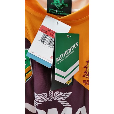 Brisbane Bronco's Sam Thaiday NRL Shirt - Size Large - New