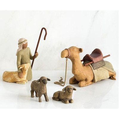 Willow tree figurines - 3 Wise Men  & Shepherd and Stable Animals