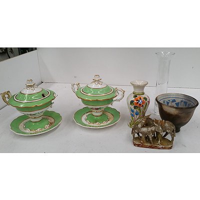 Assorted Pottery & Glassware