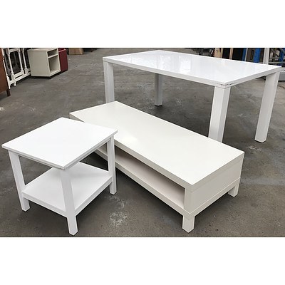 3 Modern White Tables