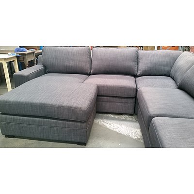 Modular Corner Chaise Five and a Half Seater Lounge
