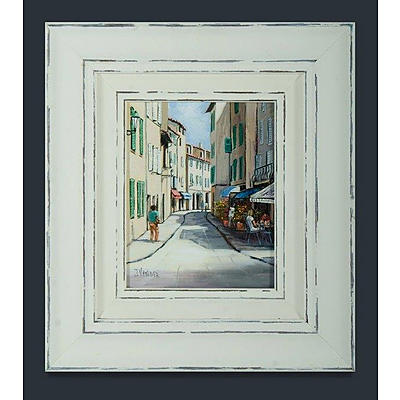 VANDER John (b.1947), 'Hot Summer Day, in St Tropez' , Oil on Canvas Board