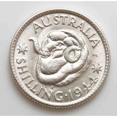 Australia Silver George VI Shilling 1944 Sydney Mint