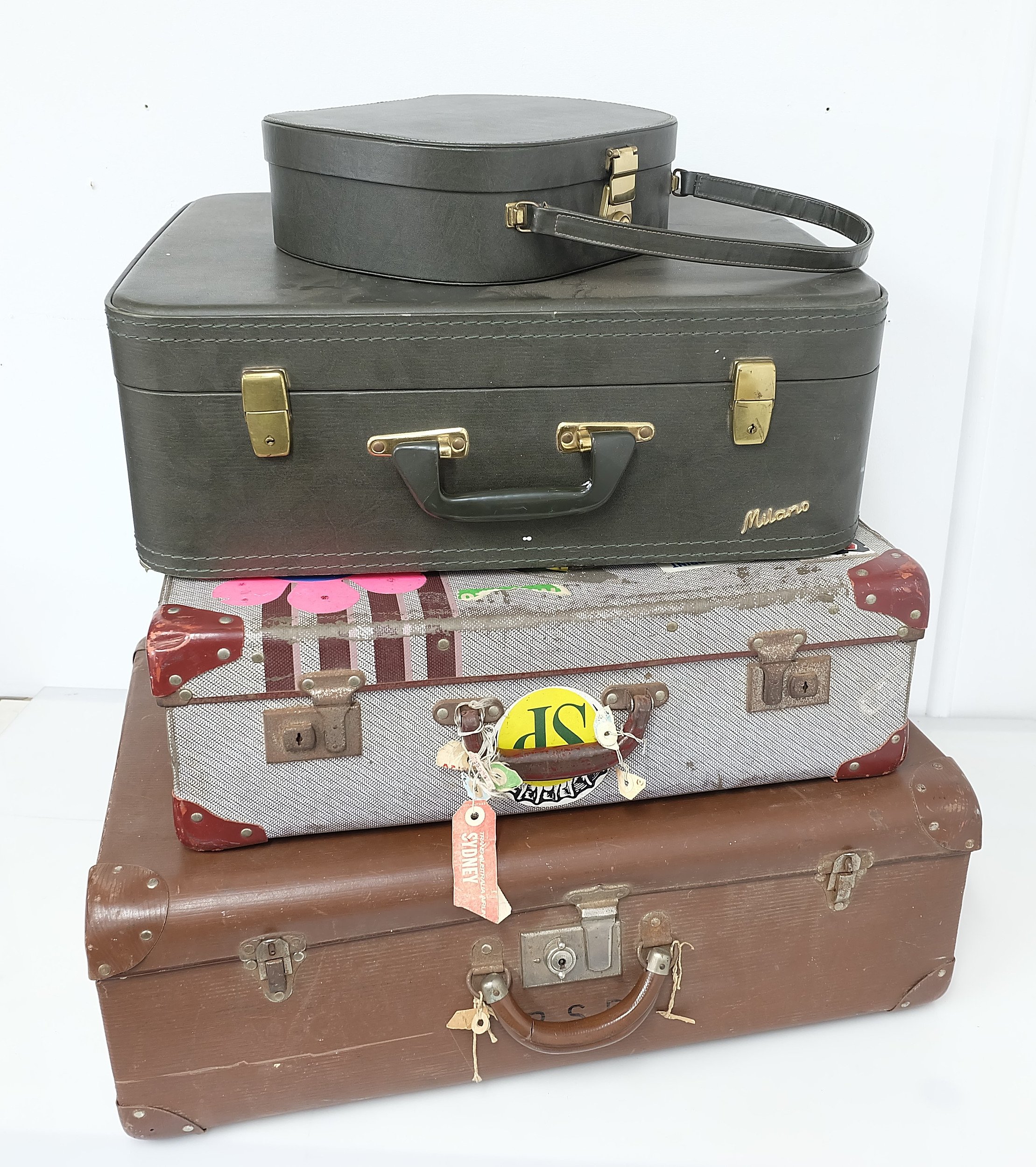 small suitcase and vanity case