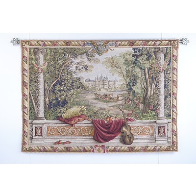 Adorabella Aubusson Style Tapestry with Hanging Bar