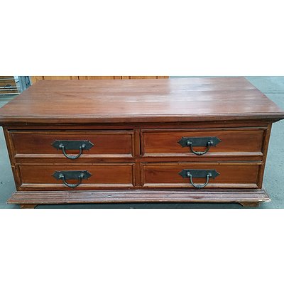 Stained Pine Buffet and Entertainment Unit