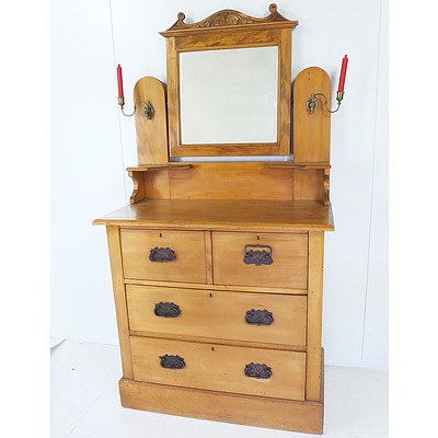 Kauri Pine Dressing Table Early 20th Century