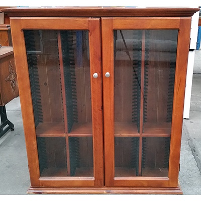 Stained Pine DVD Cabinet