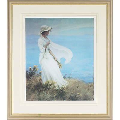 Group of Offset Prints Including Charles Curran Wildflowers