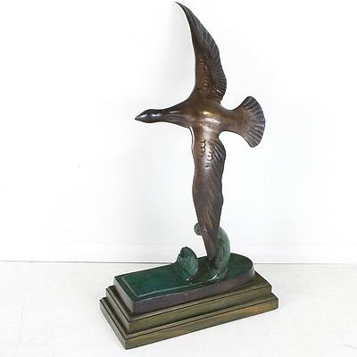 Cast Bronze Statue of a Bird in Flight