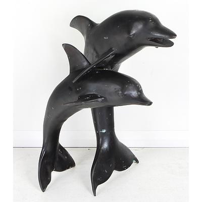 Brass Dolphin Statue