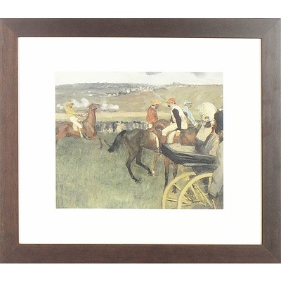Two Degas Equestrian Offset Prints