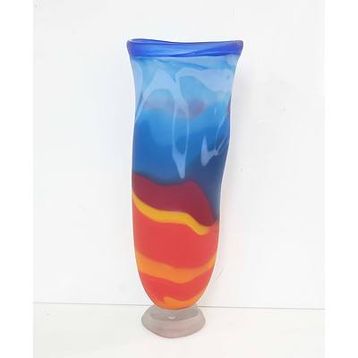 Tina Cooper (Working 1998-) Sunrise Sundusk Series Tall Glass Vase