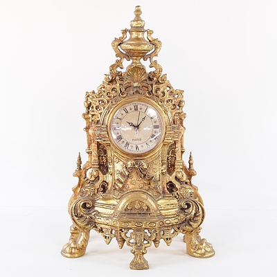 Antique Style Parisian Quartz Movement Mantle Clock