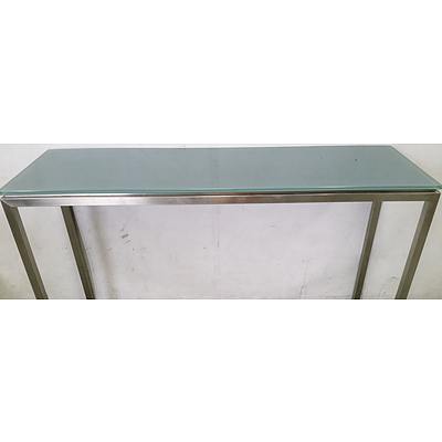 Glass Topped Hall Table